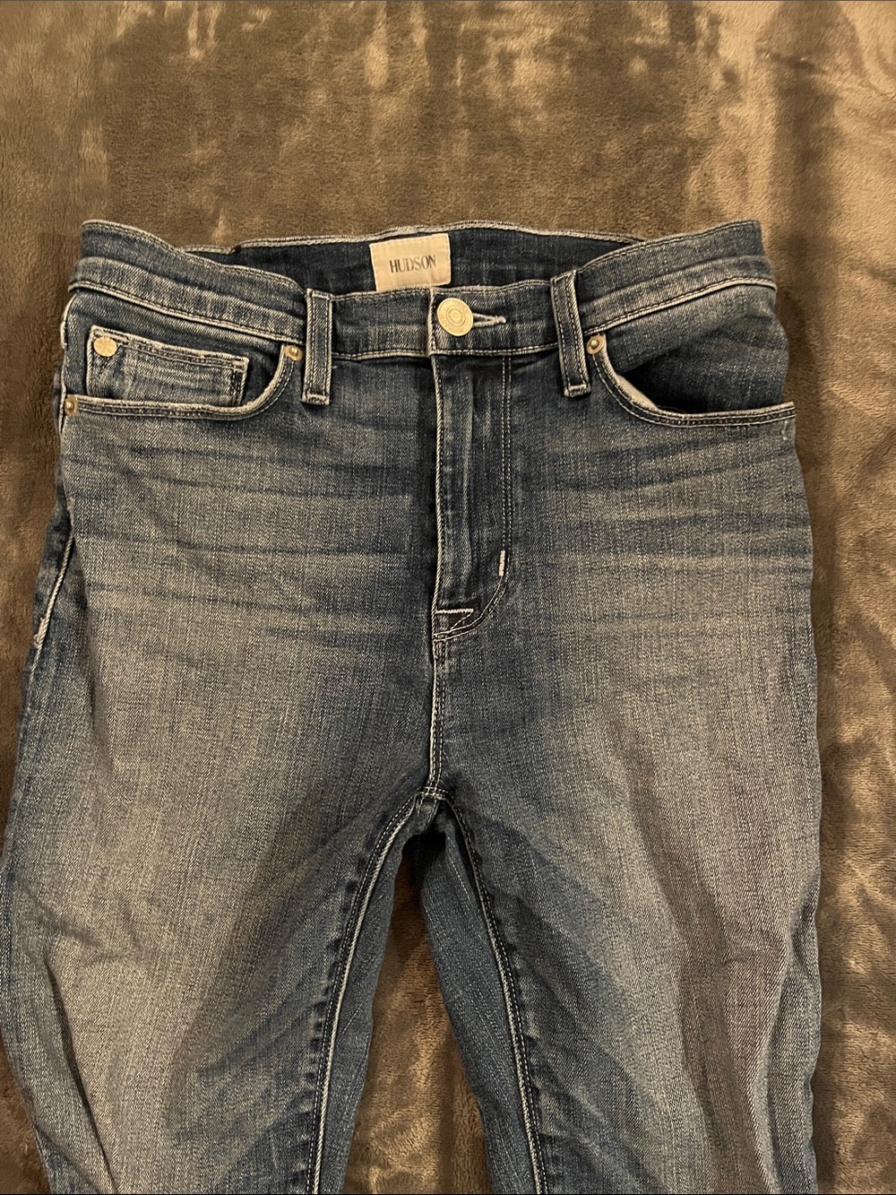 Hudson Mid-Rise Slim Jeans - Blue Denim